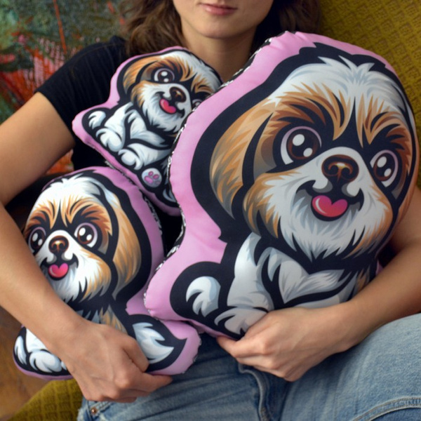 Shih Tzu Hundekissen Psiakrew Kuscheliges Maskottchen Plüschtier