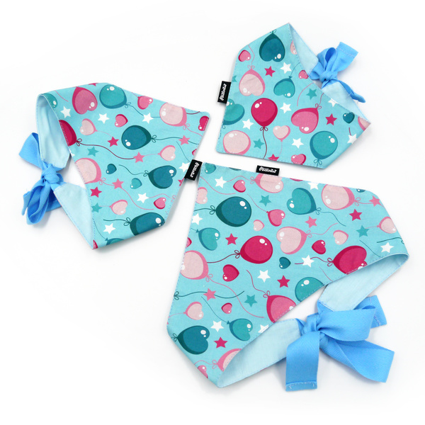 Dog bandana Balloon Love Psiakrew handkerchief style to tie around your pet’s neck