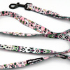 Stadtleine für den Hund Pink Lama, Breite 2 cm, schwarzer Karabiner 7 cm, Psiakrew