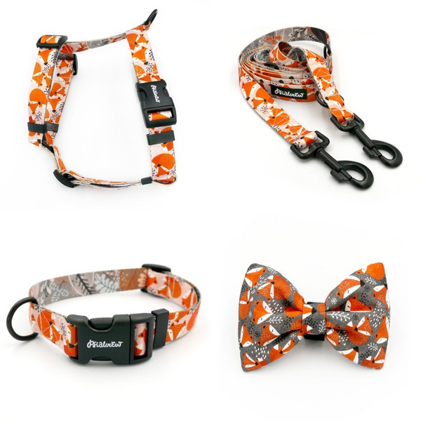 ACCESSORY KIT. Big dog. Foxy Lady Psiakrew Series; Collar, Harness, Leash, Bow Tie