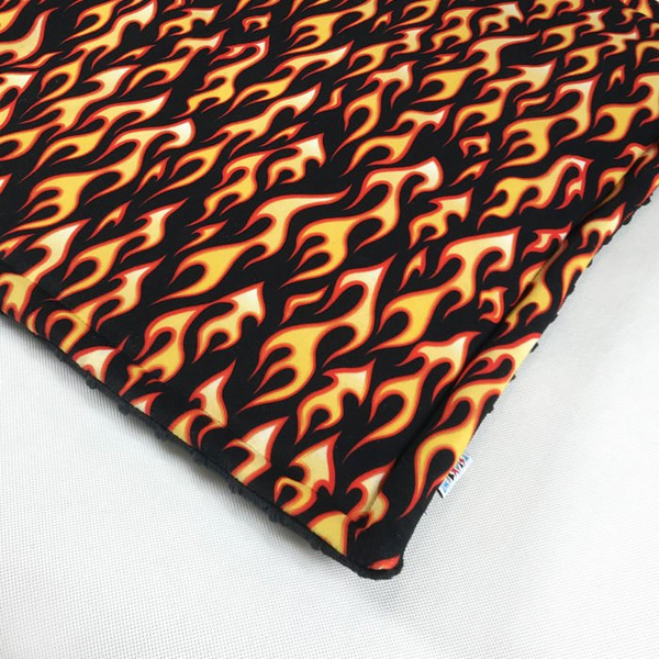 Premium Mat Plaid Blanket for the dog, Dog on Fire Psiakrew Design