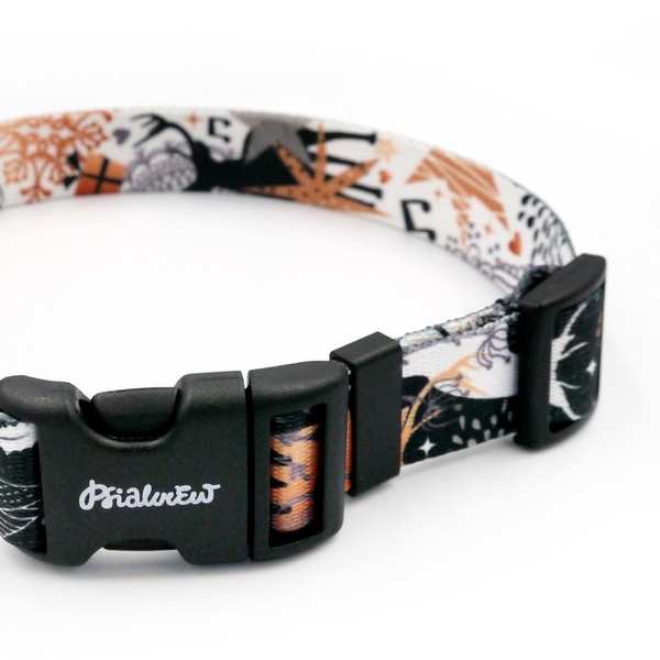 Dog Collar Psiakrew Deer Calls 2.5 cm, 1" wide black extras