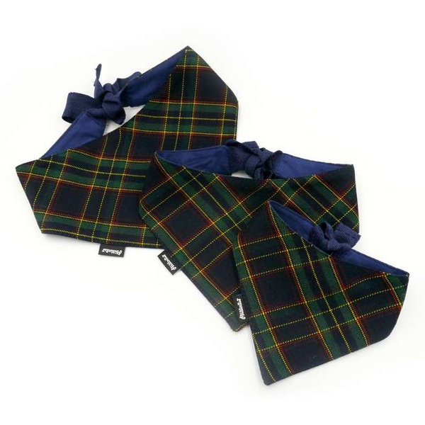 Dog Bandana Tartan Dark Blue handkerchief style to tie around your pet’s neck