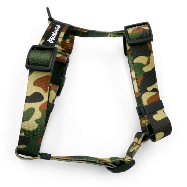 Szelki dla Psa Guard, dla średnich i większych psów, taśma 2,5 cm, model Camo, czarne okucia