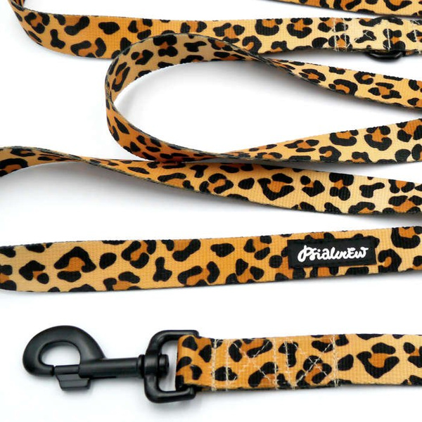 Dog Leash Tarzan width 2.5 cm, 1"  wide, pink gold, big snap hook 8 cm