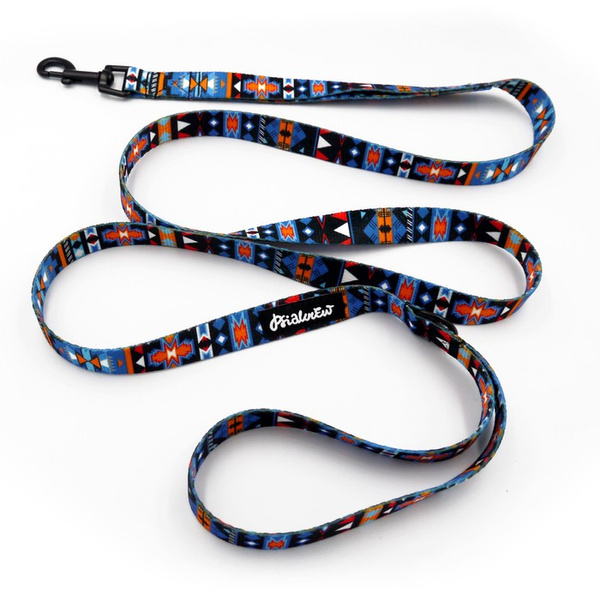 Laufleine für Hund Sorry Winnetou Psiakrew, Breite 2 cm, schwarzer Karabinerhaken 6 cm