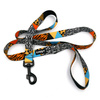 Dog Leash Wild Animals width 2.5 cm, 1" wide, big black snap hook 8 cm