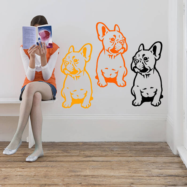 Wandtattoo Hund Französische Bulldogge Wanddekoration für ein Kinderzimmer für einen Hundeliebhaber
