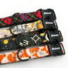Verstellbares Hundehalsband Tartan Psiakrew, Breite 2 cm, kleiner Hund, schwarze Beschläge