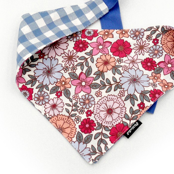 Dog Bandana Flowers handkerchief style to tie around your pet’s neck