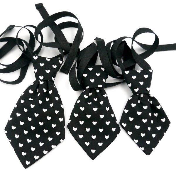 Black Tie with hearts for dogs Psiakrew