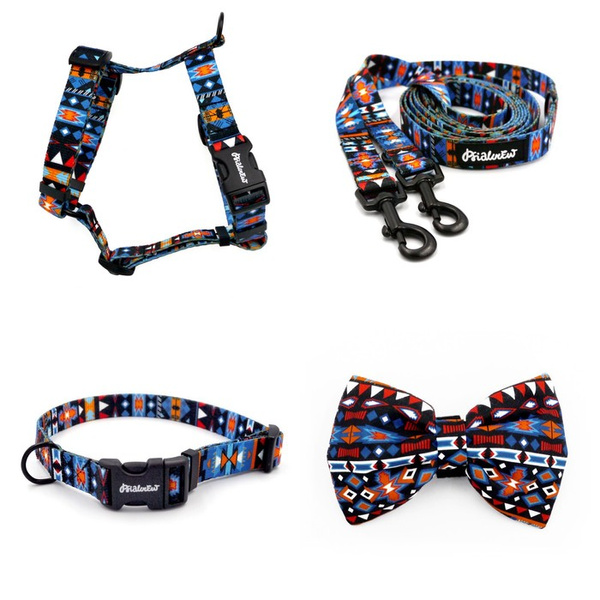 ACCESSORY KIT. Small dog. Sorry Winnetou Psiakrew Series; Collar, Harness, Leash, Bow tie