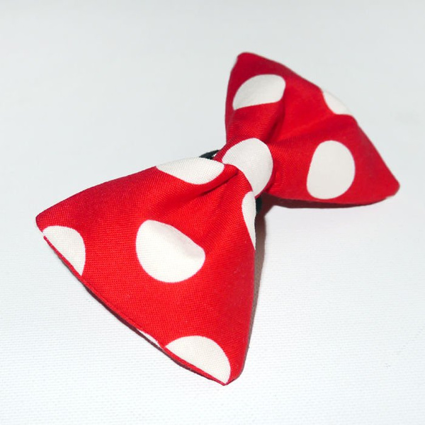 Dog Bow Tie, gift for dog, Pet Bow Tie, Bowtie, Collar Attachment, model Toadstool