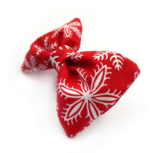 Christmas Dog Bow Tie Snowflake, Pet Bow Tie, Bowtie, Collar Attachment