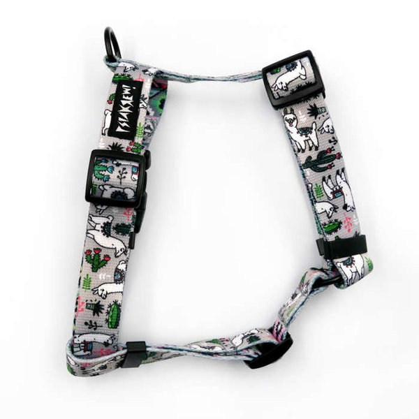 Harness for Dog, Model Gray Lama Guard Harness, for medium dogs black extras