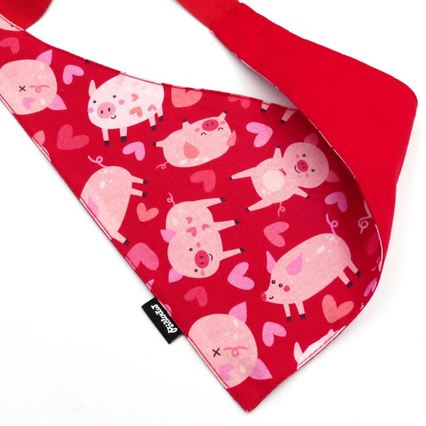 Piggy in Love Psiakrew Bandana, gebundenes Taschentuch, Baumwollschal