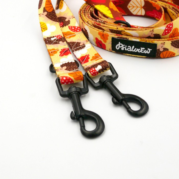 Long Dog Leash Hedgehog Dreamer Psiakrew width 2 cm (0.78"), black snap hook 6 cm