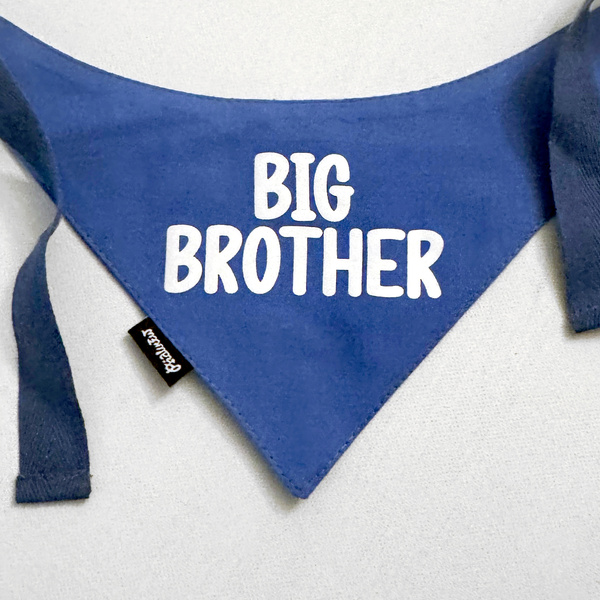 Blue Personalized Dog Bandana, Your Logo Graphic, Tied Handkerchief, Scarf Psiakrew