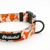 Verstellbares Halsband Foxy Lady Psiakrew, 2,5 cm breit, schwarze Beschläge