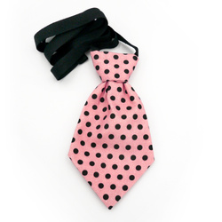 Pink Polka Dot Dog Tie by Psiakrew