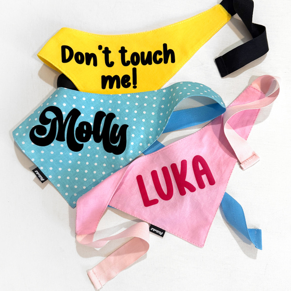 Psiakrew Bandana mit dem Namen des Hundes