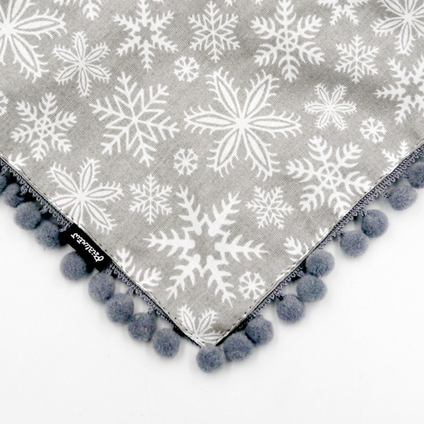 Dog Bandana Snowflakes handkerchief style to tie around your pet’s neck