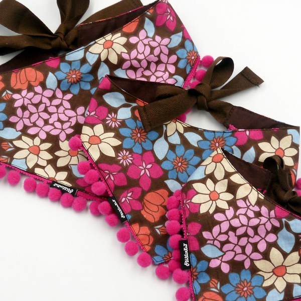 Pink Garden Psiakrew Bandana, gebundenes Taschentuch, Baumwollschal