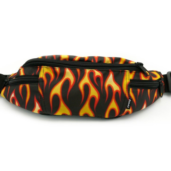 Fanny Pack Hip Bag, Bum Bag Dog on Fire Psiakrew
