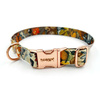 Dog Collar Psiakrew Forest Treasures 2.5 cm, 1"  wide, pink gold clip