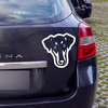 Doberman Psiakrew dog car sticker for dark car bodies