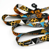 Dog Leash Wild Animals width 2.5 cm, 1"  wide, big black snap hook