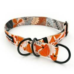 Foxy Lady- Half-Clamp-Halsband, 3 cm breit, für mittlere und größere Hunde, schwarze Beschläge