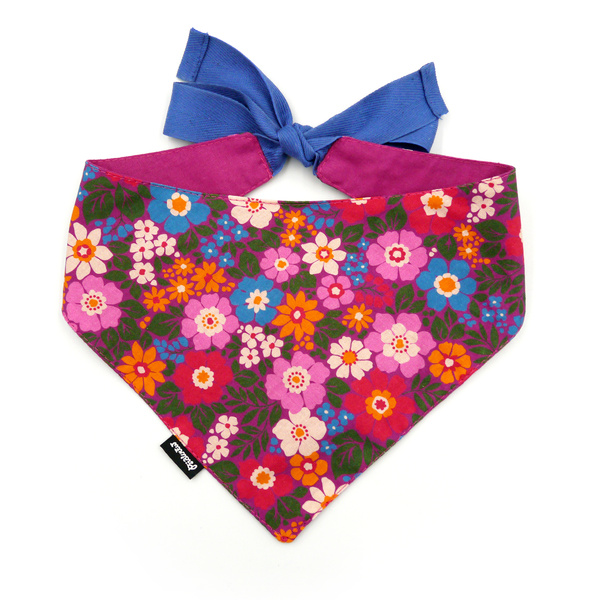 Dog Bandana Flowerbed Psiakrew handkerchief style to tie around your pet’s neck