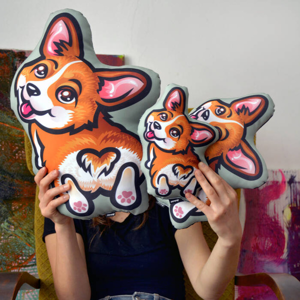 Poduszka Pies Welsh Corgi Psiakrew Przytulanka Maskotka Zabawka Pluszak