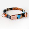 Dog Collar Psiakrew Wild Animals, 2 cm 0.78"  wide, for smaller dogs, pink gold clip
