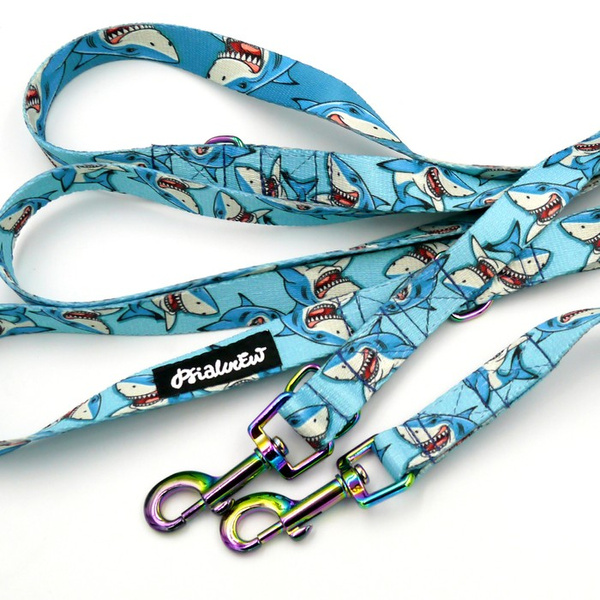 Hundeleine Shark Psiakrew Breite 2 cm, Holo Karabinerhaken 6 cm