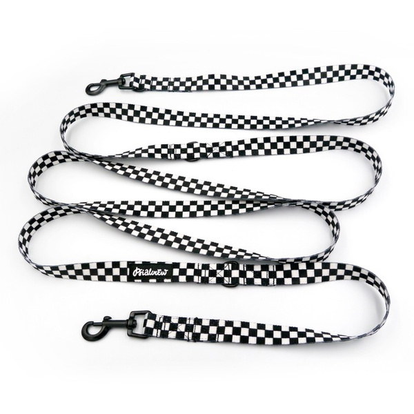 Dog Leash Checker width 2 cm wide, black snap hook 6 cm