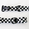 Obroża półzaciskowa Checker szeroka na 2,5 cm, dla średnich i większych psów, czarne dodatki