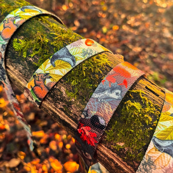 Hundeleine Forest Treasures Psiakrew, Breite 2,5 cm, Karabiner 6 cm schwarz