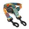 Dog Leash Geo Snake width 2.5 cm, 1"  wide, snap hook black 8cm