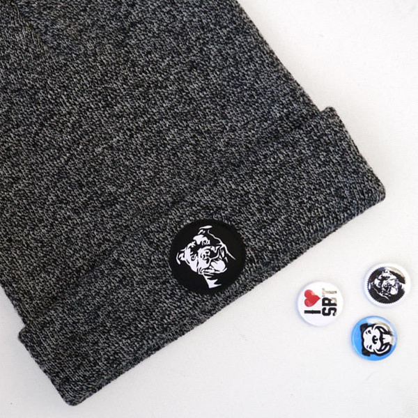 Heather Gray Winter Hat Staffie, Bully Team Psiakrew