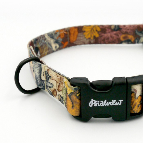 Verstellbares Hundehalsband Forest Treasures Psiakrew, Breite 2 cm, kleiner Hund, schwarze Beschläge