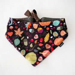 Premium Dog Bandana Autumn handkerchief style to tie around your pet’s neck