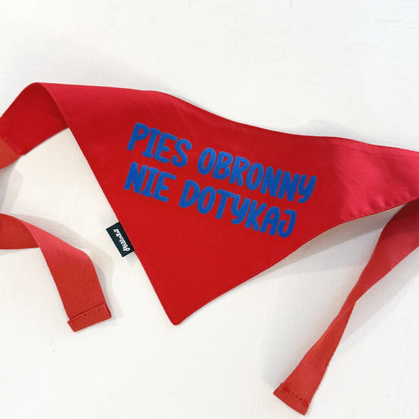 Bandana with the name of the Dog Psiakrew, personalized tied handkerchief, red bandana scarf