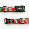 Obroża dla psa regulowana klamra zatrzaskowa Watermelon Psiakrew 2,5 cm czarne okucia