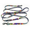 Long adjustable dog leash for small dogs, Crazy Leopard Psiakrew, 1.5 cm, black snap hook 6 cm