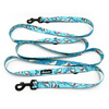 Dog Leash Sharks width 2.5 cm, 1" wide, black snap hook 8cm