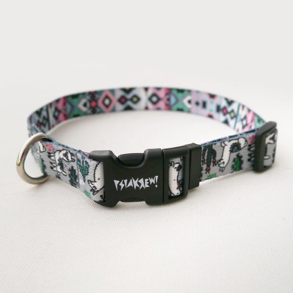 Dog Collar Psiakrew Llama, 2 cm 0.78"  wide, for smaller dogs