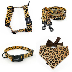 ACCESSORY KIT. Medium and big dog. Tarzan Psiakrew Series; Collar, Harness, Leash, Bandana