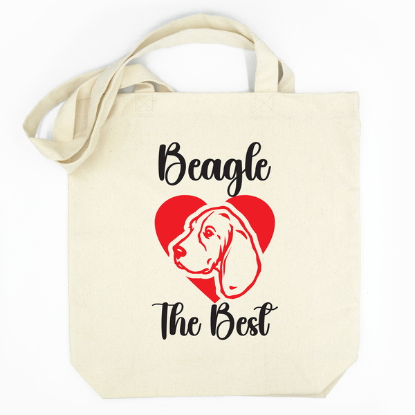 Personalizowana Torba bawełniana Psiakrew Pies Beagle + dowolny tekst 